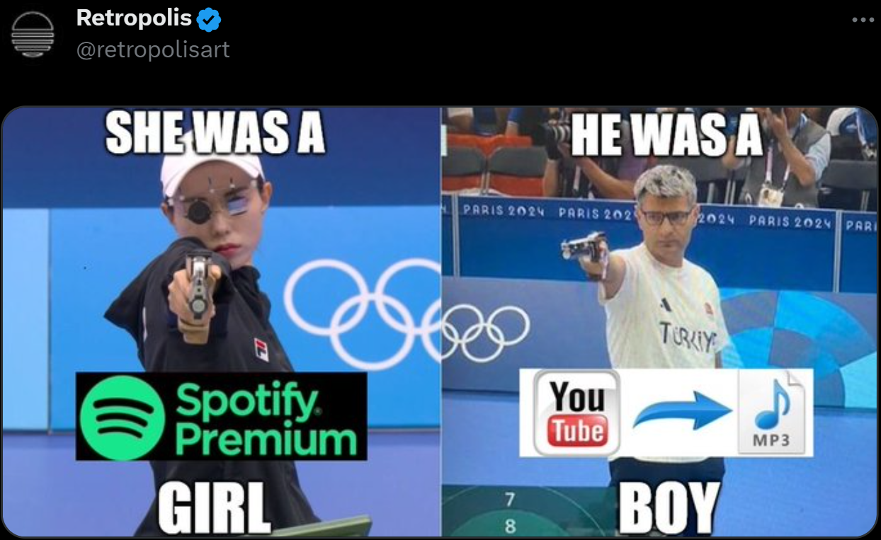 Internet meme - Retropolis She Was A Spotify Premium Girl He Was A Paris 2024 Paris 202 2014 Paris 202 Pari Turky You Tube 7 8 Boy MP3